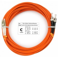 Шнур оптический duplex LC-ST 62,5/125 mm 25м LSZH Cabeus FOP-62-LC-ST-25m