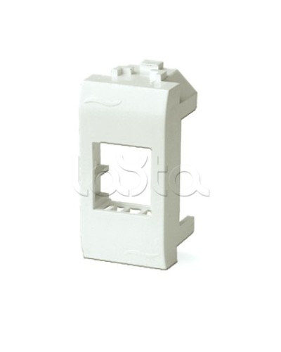 Адаптер для информационных разъемов Keystone, 1мод, белый ДКС 76607B в Брянске Распределительные коробки Pintop.ru