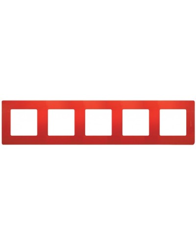 Рамка 5 постов Etika красный Legrand 672535 в Брянске Аксессуары для кабель-канала Pintop.ru