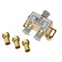 Делитель телевизионный ТВx2 + 3 шт. F BOX 5-1000 МГц GOLD (10шт/уп) REXANT 05-6101-1